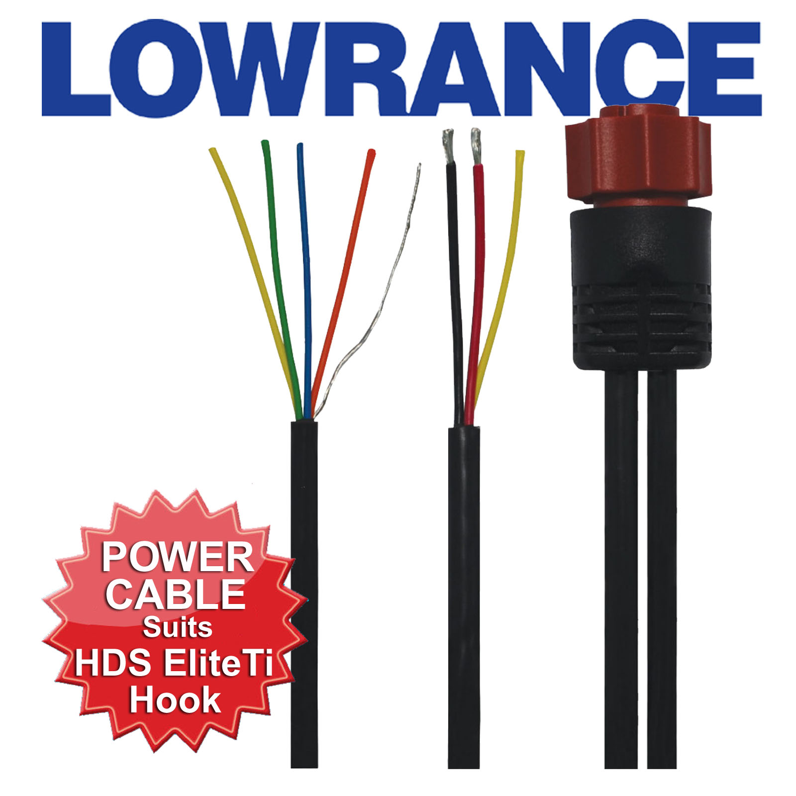 Lowrance Power Cable for HDS Models Few Elite Hook models Part