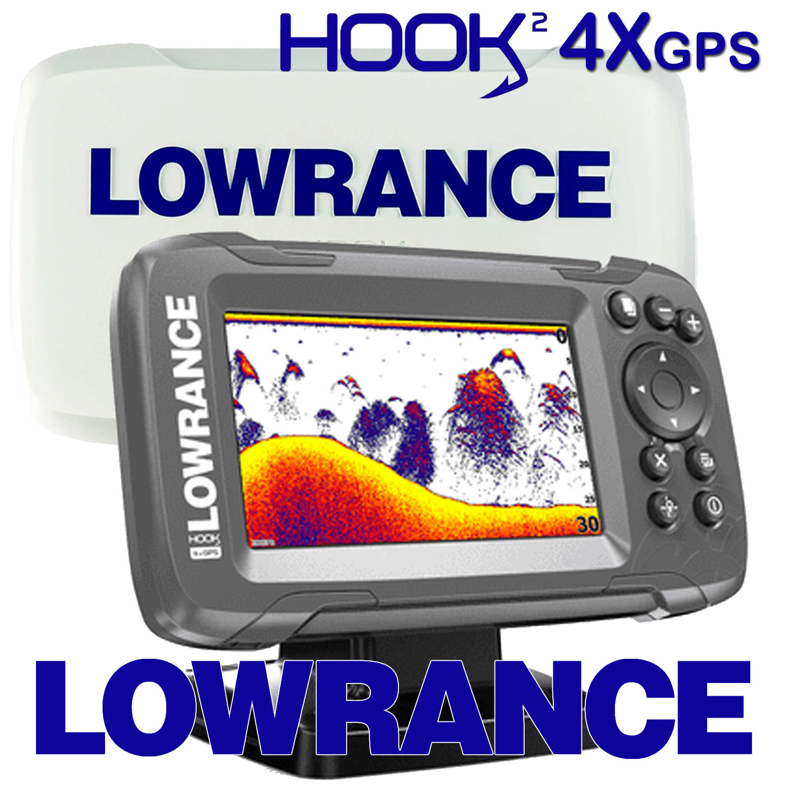 Lowrance Hook2 4x Fishfinder Sonar with bullet transducer