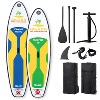 2 X ISLAND SUP's 1 X SAND 9ft / 2.7m KID's Board 1 X WAVE 10.10ft / 3.3m LARGE INFLATABLE STAND UP PADDLEBOARD (SUP) image