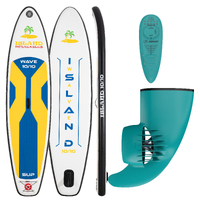 POWER UP SUP ISLAND WAVE 10.10ft BOARD & JAYKAY E-FIN Electric Motor 3.3m INFLATABLE STAND UP PADDLEBOARD (SUP) Riders > 140kg Paddle Board image