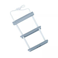 3-Step Boat Boarding Ladder with Twist Rope for Easy Boarding 105cm Long X 30cm Wide Steps image