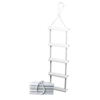 5-Step Boat Boarding Ladder with Twist Rope for Easy Boarding 145cm Long X 30cm Wide Steps image