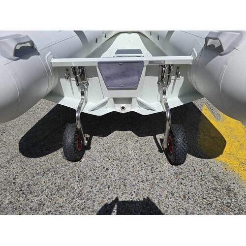 Island RIB Series Inflatable boat Launching wheels. Specifically made for Island Inflatable Rigid Hull Models